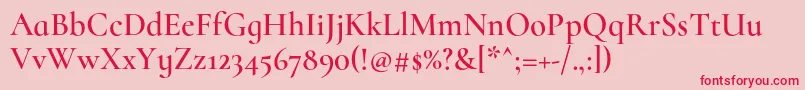 CormorantinfantSemi Font – Red Fonts on Pink Background