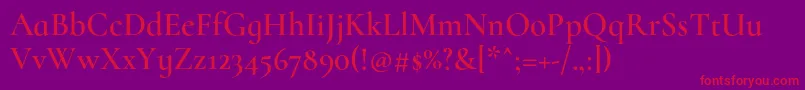 CormorantinfantSemi Font – Red Fonts on Purple Background