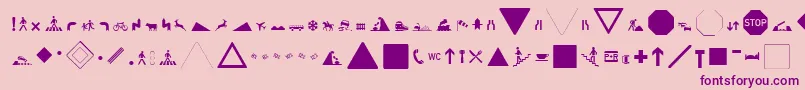 ZeichenHundert Font – Purple Fonts on Pink Background