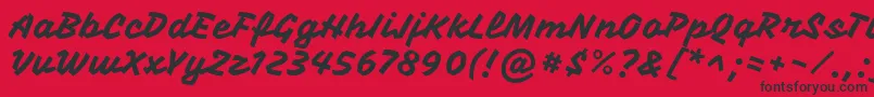 VampirooneRegular Font – Black Fonts on Red Background