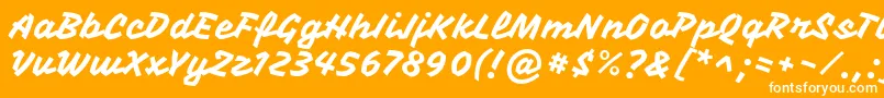 VampirooneRegular Font – White Fonts on Orange Background