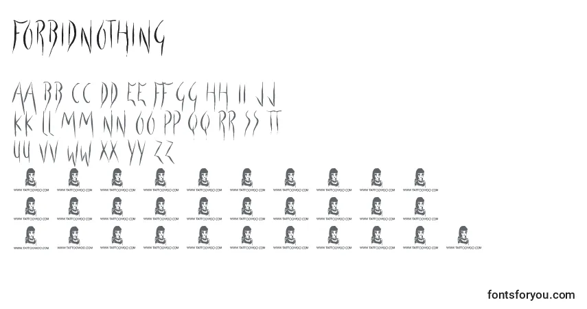 ForbidNothing Font – alphabet, numbers, special characters