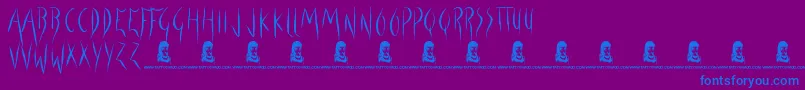 ForbidNothing Font – Blue Fonts on Purple Background