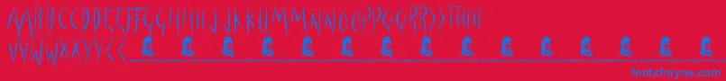 ForbidNothing Font – Blue Fonts on Red Background