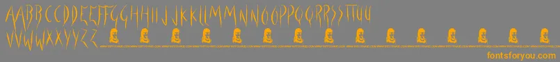 Шрифт ForbidNothing – оранжевые шрифты на сером фоне