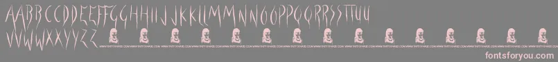 Czcionka ForbidNothing – różowe czcionki na szarym tle