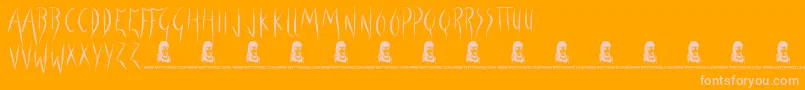 ForbidNothing Font – Pink Fonts on Orange Background