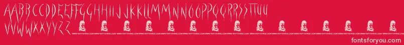 ForbidNothing Font – Pink Fonts on Red Background