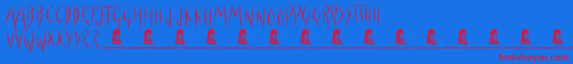 ForbidNothing Font – Red Fonts on Blue Background