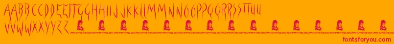 ForbidNothing Font – Red Fonts on Orange Background