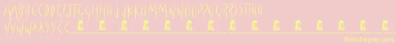 ForbidNothing Font – Yellow Fonts on Pink Background