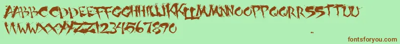 ShogunsClan Font – Brown Fonts on Green Background