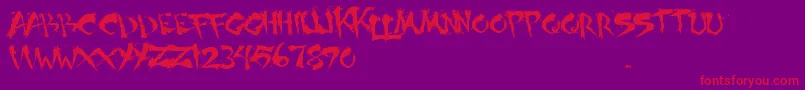 ShogunsClan Font – Red Fonts on Purple Background