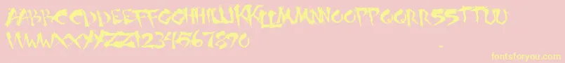 ShogunsClan Font – Yellow Fonts on Pink Background