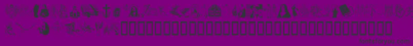 フォントFaith – 紫の背景に黒い文字