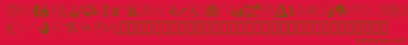 フォントFaith – 赤い背景に茶色の文字