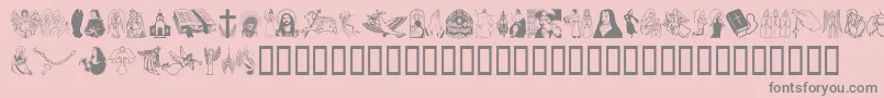 フォントFaith – ピンクの背景に灰色の文字