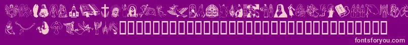 フォントFaith – 紫の背景にピンクのフォント