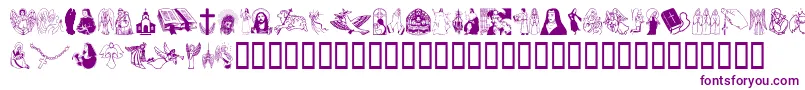 フォントFaith – 白い背景に紫のフォント