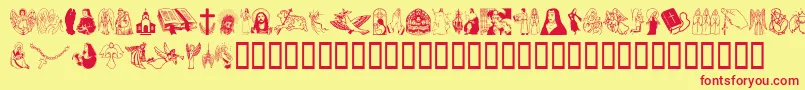 Faith Font – Red Fonts on Yellow Background