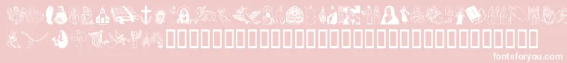 フォントFaith – ピンクの背景に白い文字