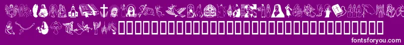 フォントFaith – 紫の背景に白い文字