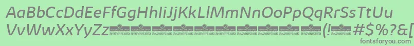 KabrioBookItalicTrial Font – Gray Fonts on Green Background