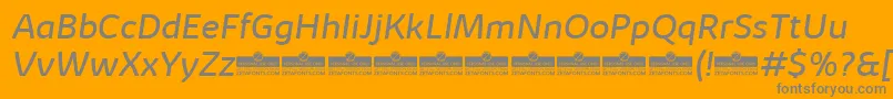 KabrioBookItalicTrial Font – Gray Fonts on Orange Background