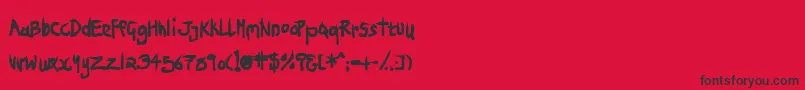 NinjaPenguin Font – Black Fonts on Red Background