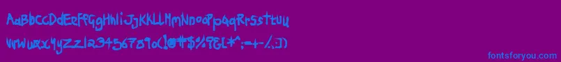 NinjaPenguin Font – Blue Fonts on Purple Background