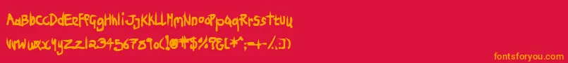 NinjaPenguin Font – Orange Fonts on Red Background