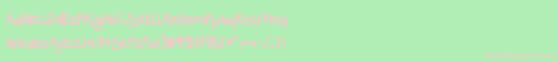 NinjaPenguin Font – Pink Fonts on Green Background