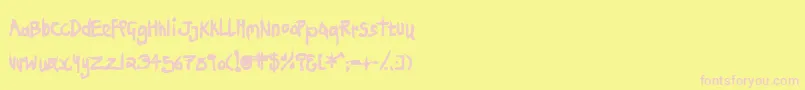NinjaPenguin Font – Pink Fonts on Yellow Background