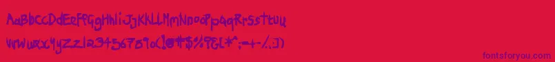 NinjaPenguin Font – Purple Fonts on Red Background
