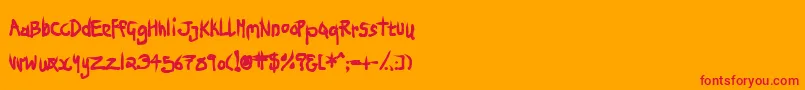 NinjaPenguin Font – Red Fonts on Orange Background