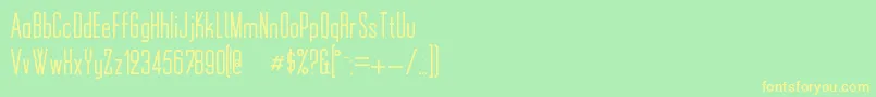 MonotoonKk Font – Yellow Fonts on Green Background