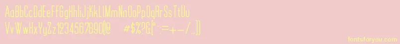 MonotoonKk Font – Yellow Fonts on Pink Background