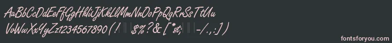 Czcionka FreestyleScriptPlain – różowe czcionki na czarnym tle