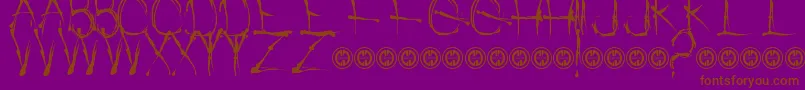 WatchPeopleDie Font – Brown Fonts on Purple Background