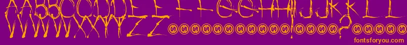 WatchPeopleDie Font – Orange Fonts on Purple Background