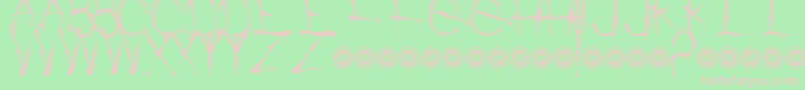 WatchPeopleDie Font – Pink Fonts on Green Background