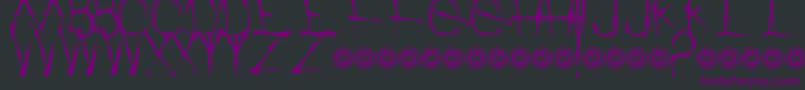 WatchPeopleDie Font – Purple Fonts on Black Background