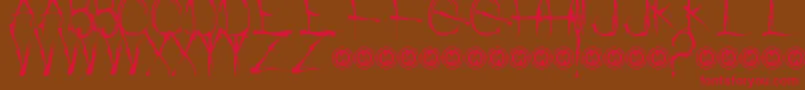 WatchPeopleDie Font – Red Fonts on Brown Background
