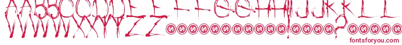 WatchPeopleDie Font – Red Fonts on White Background