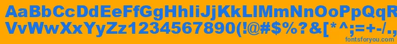 フォントArialBlackKoi8 – オレンジの背景に青い文字