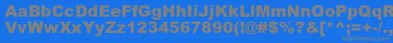 フォントArialBlackKoi8 – 青い背景に灰色の文字