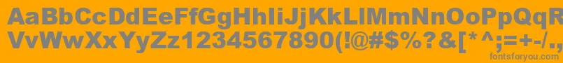 フォントArialBlackKoi8 – オレンジの背景に灰色の文字