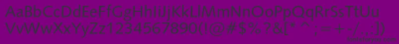 Humanist531cbt Font – Black Fonts on Purple Background