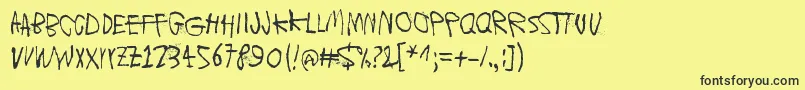 MoonsOfJupiterIo Font – Black Fonts on Yellow Background