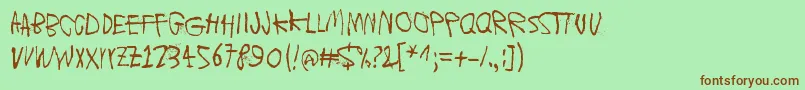 MoonsOfJupiterIo Font – Brown Fonts on Green Background